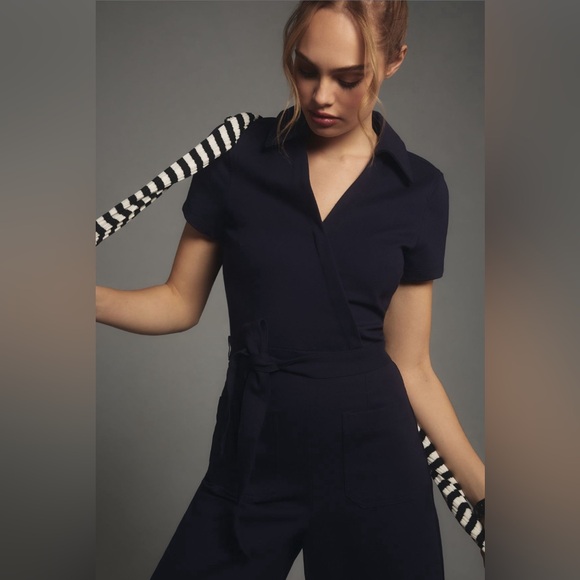 NWT The Colette Jumpsuit by Maeve in Navy - Picture 5 of 5